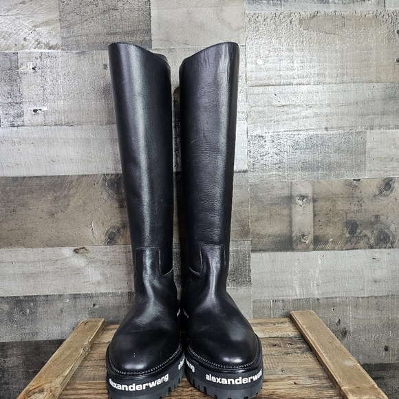 ALEXANDER WANG Sanford Leather Riding Boot - Picture 7 of 13